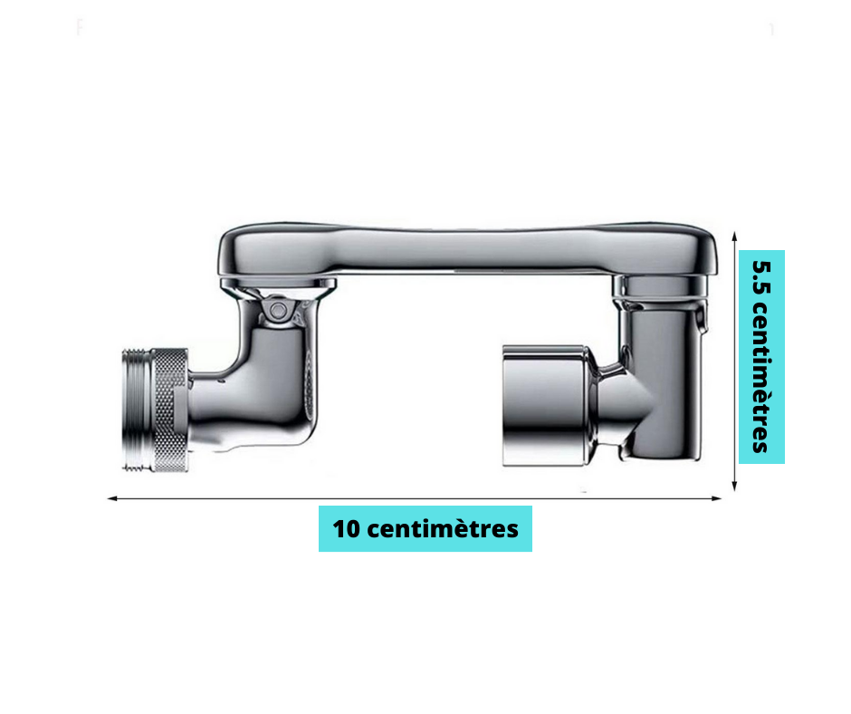 EMBOUT UNIVERSEL DE ROBINET 1080°: JET-FLEX.