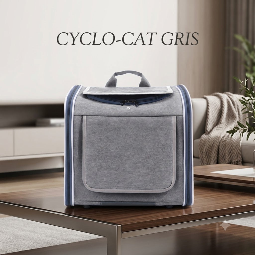 CYCLO-CAT™ — Sac de transport pour chat coloris gris