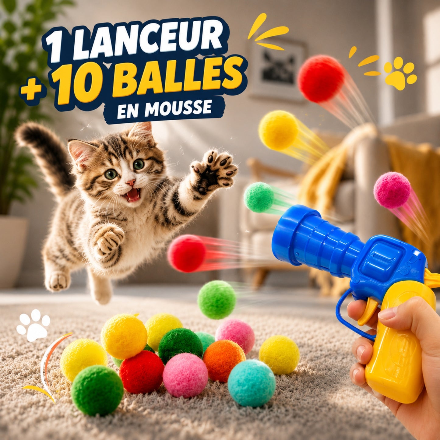 pack découverte lanceur + 10 balles pour débuter avec pounce-ball