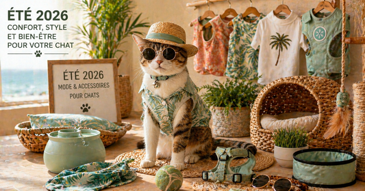 Les chats et la mode : vêtements et accessoires pour l'été 2026
