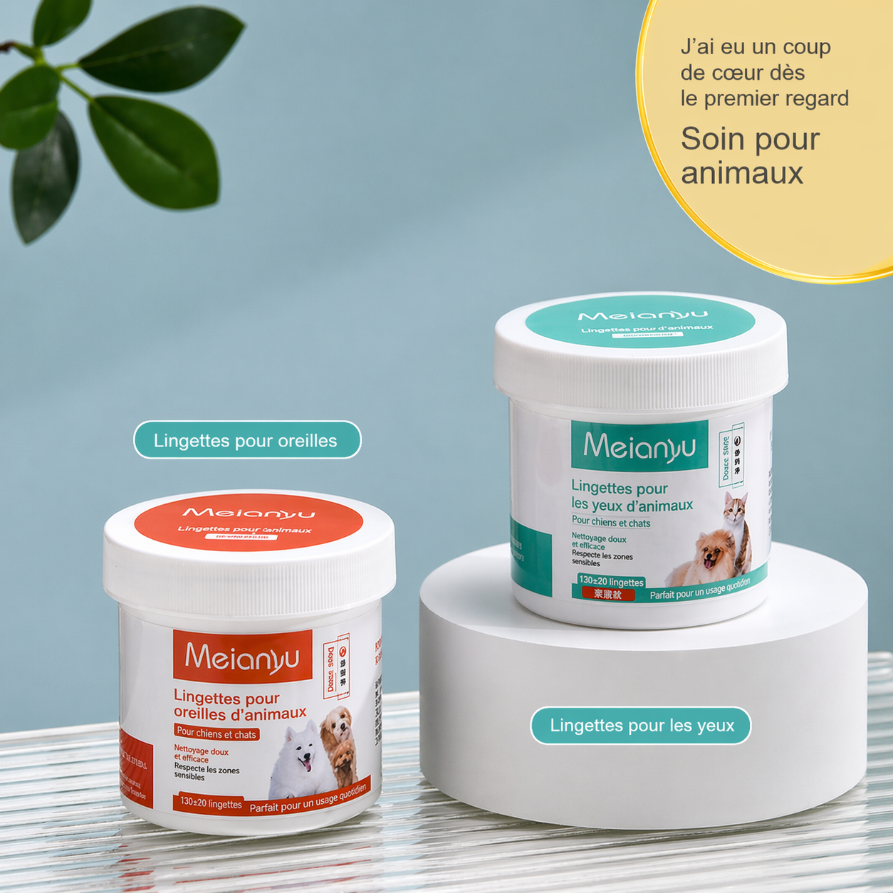 Lingettes Nettoyantes pour Yeux et Oreilles pour Chat CLEAN-PET.