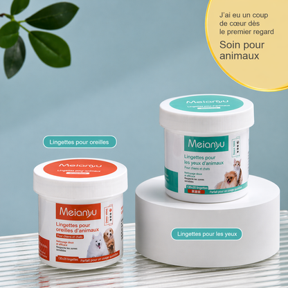 Lingettes Nettoyantes pour Yeux et Oreilles pour Chat CLEAN-PET.