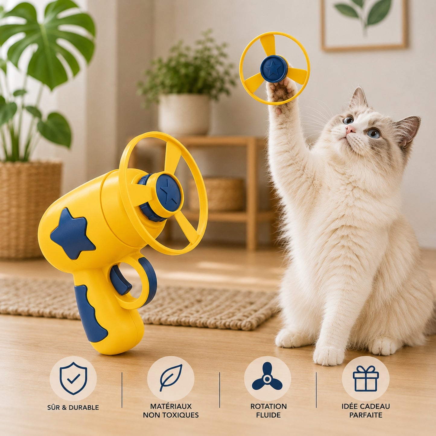 Lanceur de Disques Volants pour Chat-AEROPAW™