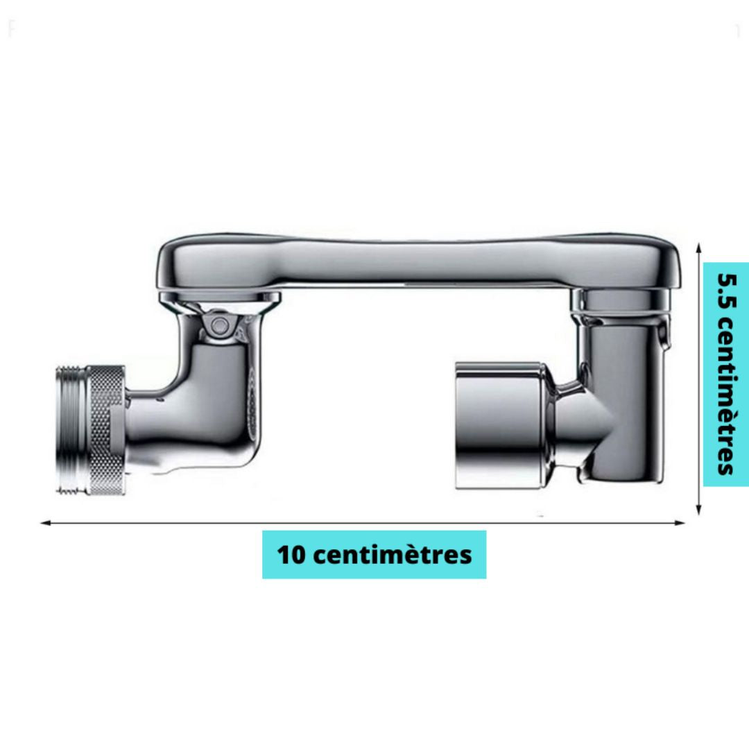 EMBOUT UNIVERSEL DE ROBINET 1440°: JET-FLEX METAL.