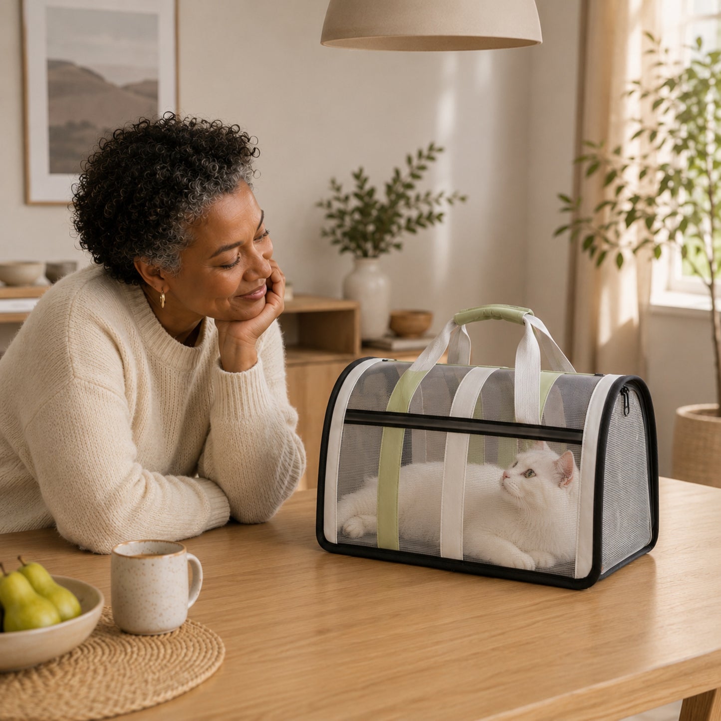 Votre chat déteste la cage. AIRGO™ — Le sac de transport respirant et pliable.