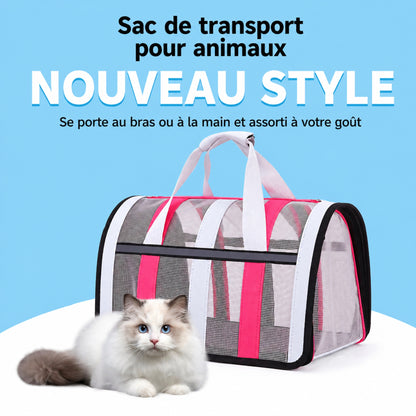 Votre chat déteste la cage. AIRGO™ — Le sac de transport respirant et pliable.