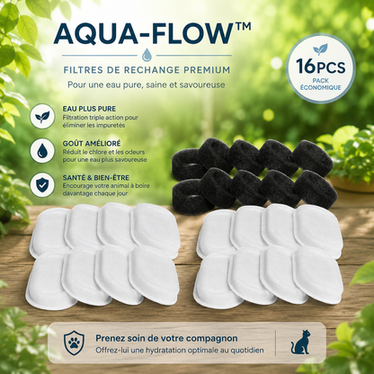 aqua flow filtres rechange 16pcs