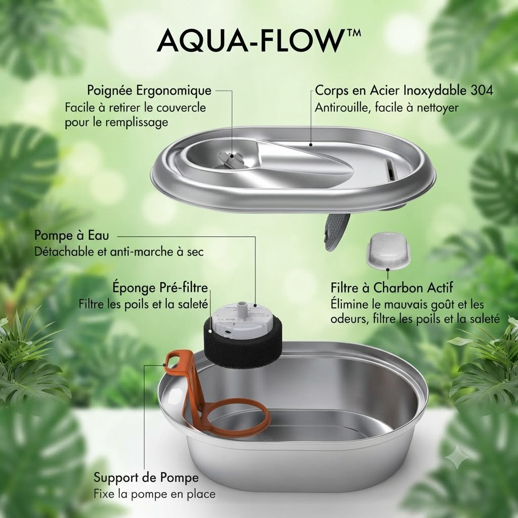 aqua flow fontaine inox details
