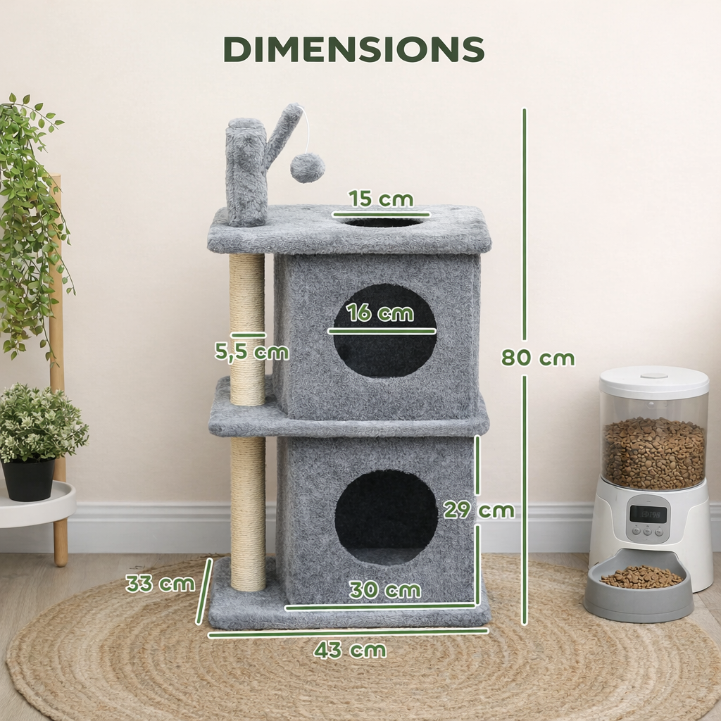 diensions de l'arbre à chats