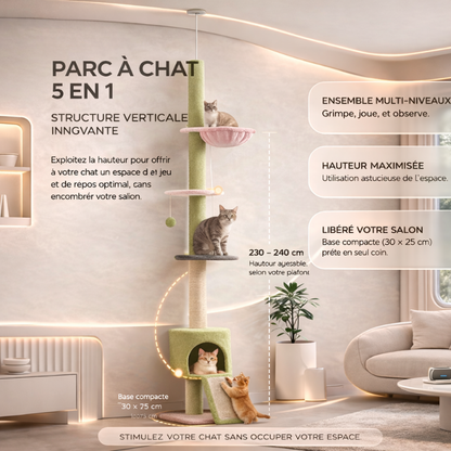 arbre à chat telescopique 5en1