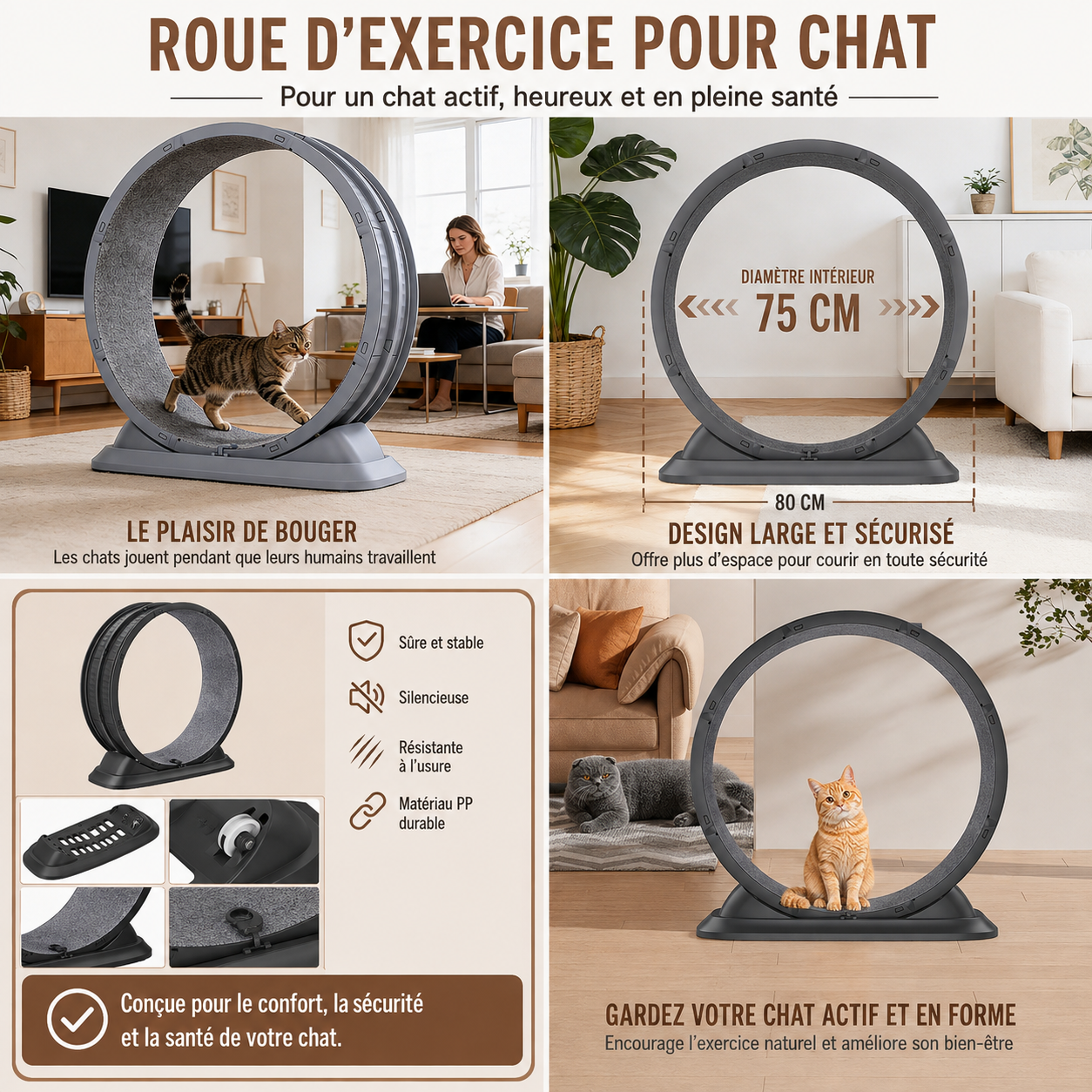 JOGGY-CAT™ — Roue d'Exercice pour Chat