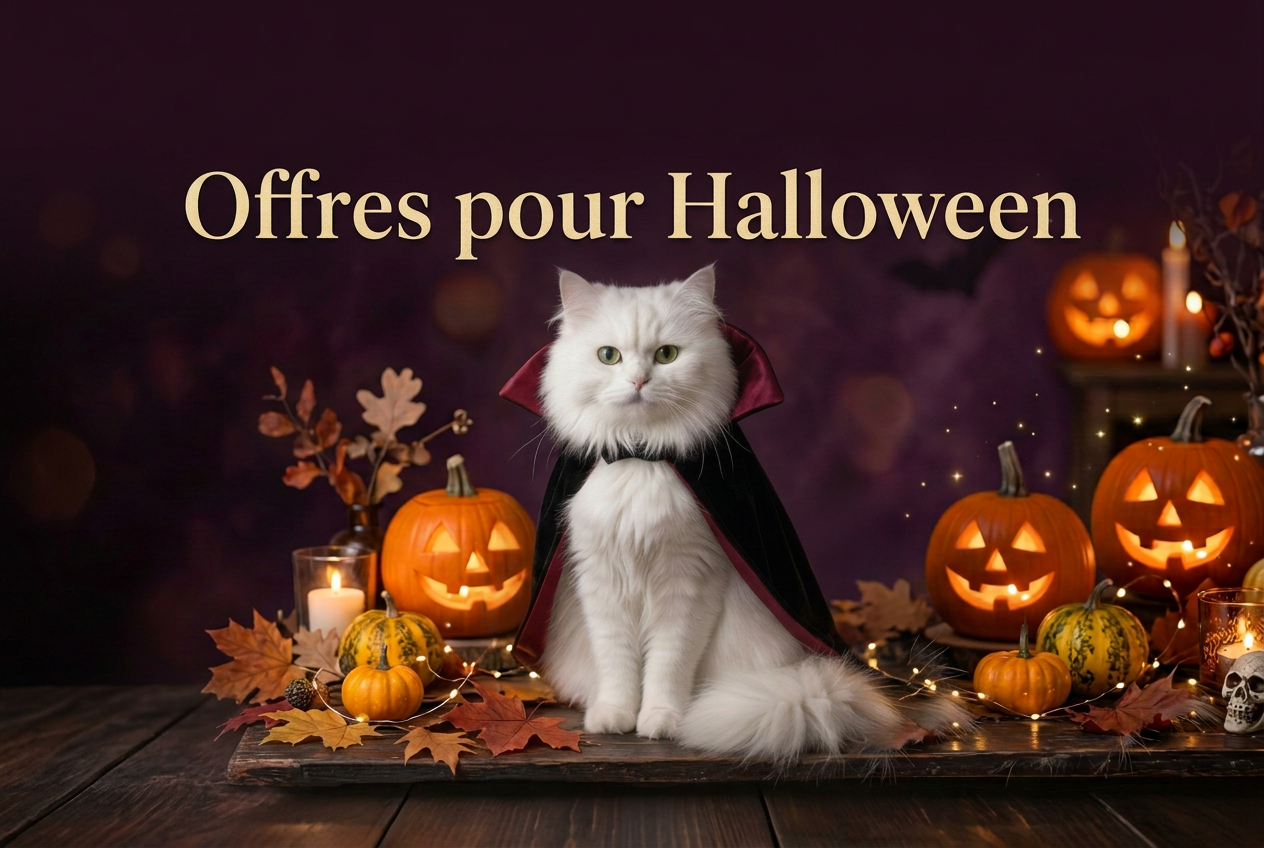 Bannière Halloween avec titre abaissé et grandes marges pour le cadrage