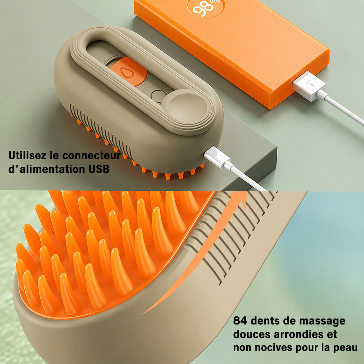 Brosse vapeur 3 en 1 BRUSH-NETT™ — avantages et caractéristiques
