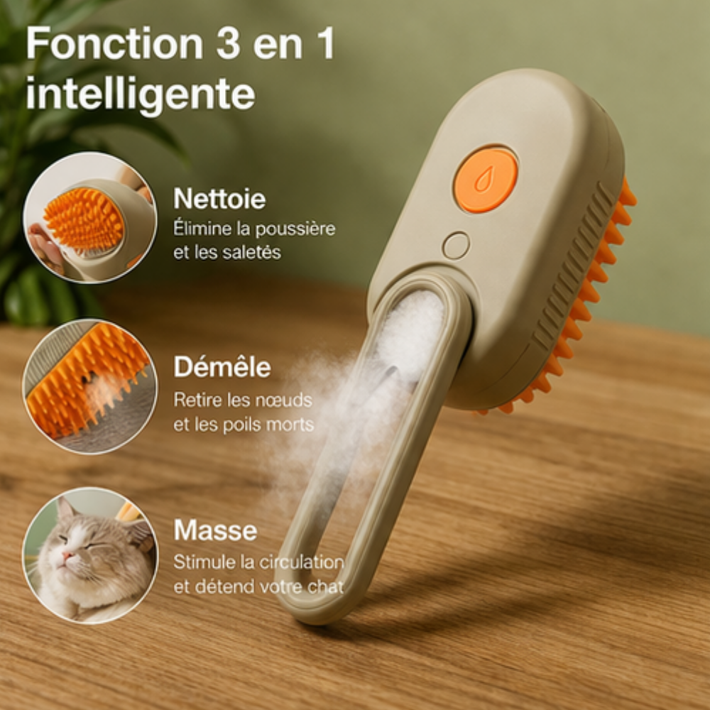 Fonction 3 en 1 intelligente de la brosse vapeur BRUSH-NETT™