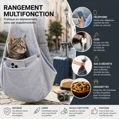 CÂLIN'GO™ - Poche extérieure multifonction pour ranger téléphone, clés et friandises