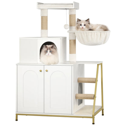 Zoom sur le griffoir en sisal du CATZENHOME™ avec un chat tigré