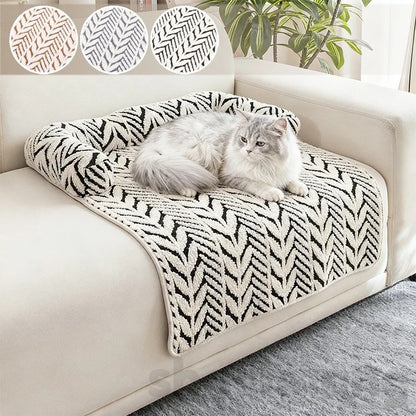 chat allong sur son coussin qui se trouve sur un canapé