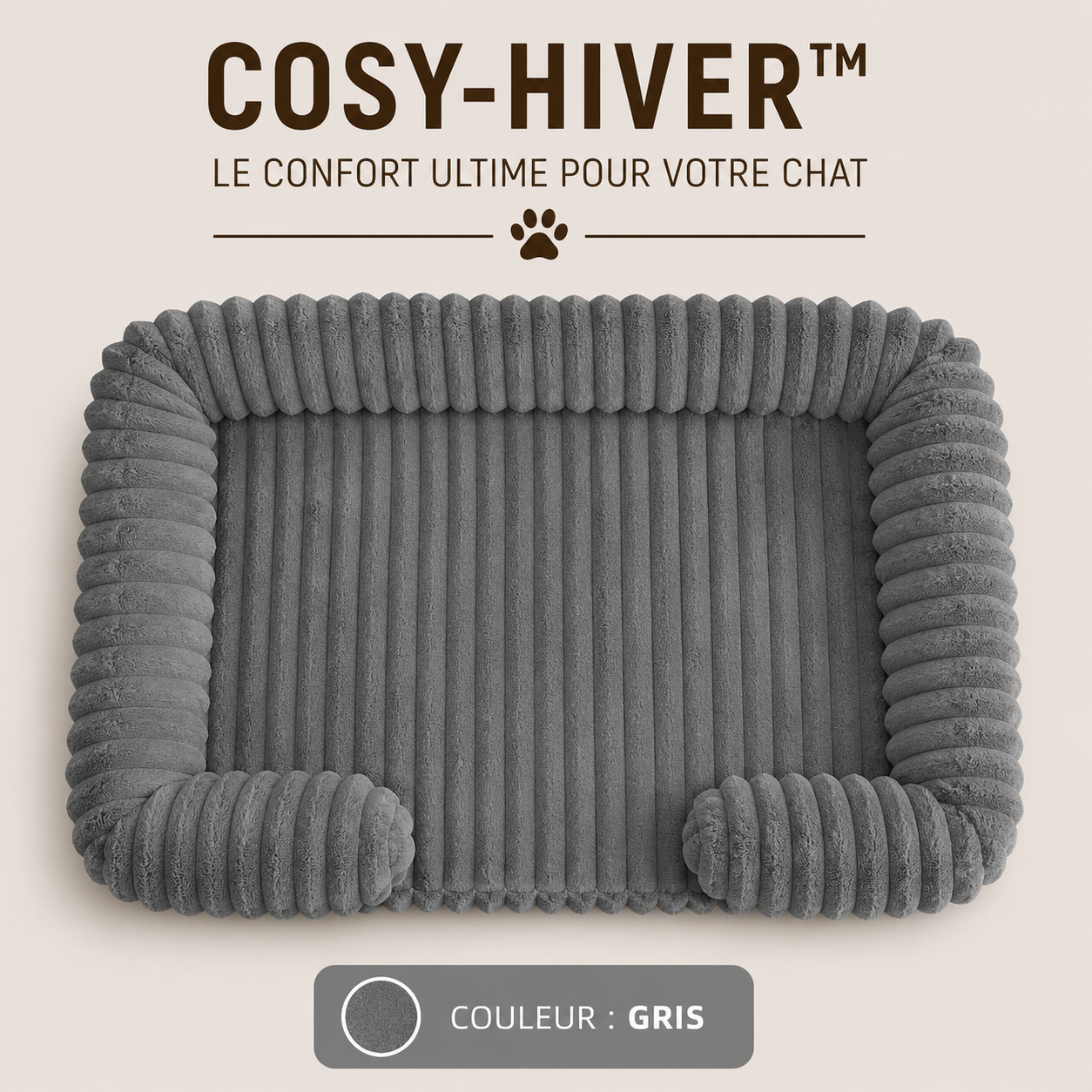 COSY-HIVER™ – Nid Douillet pour Chat & Petit Chien