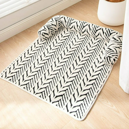 coussin noir et blanc