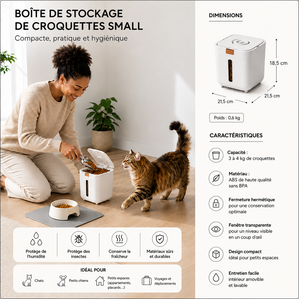Boite à croquettes pour Chat