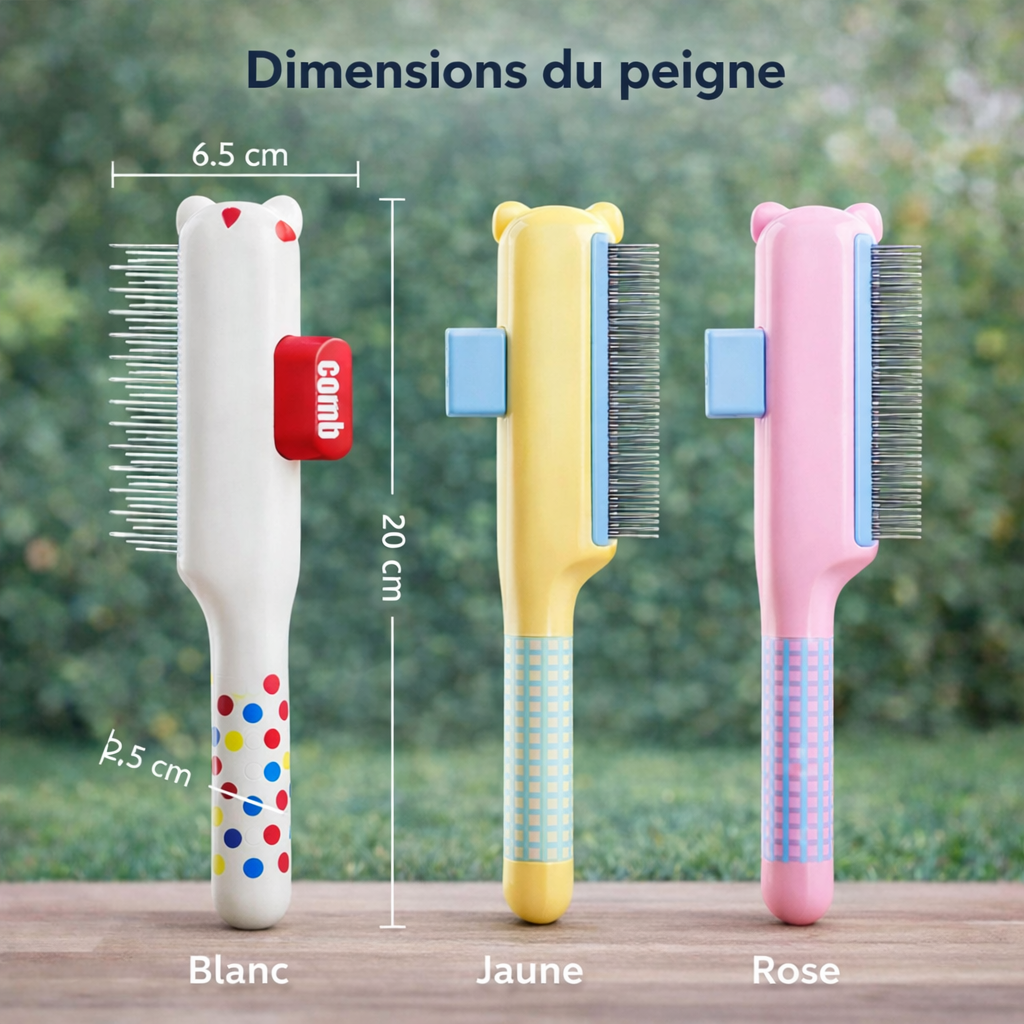 dimensions des peignes