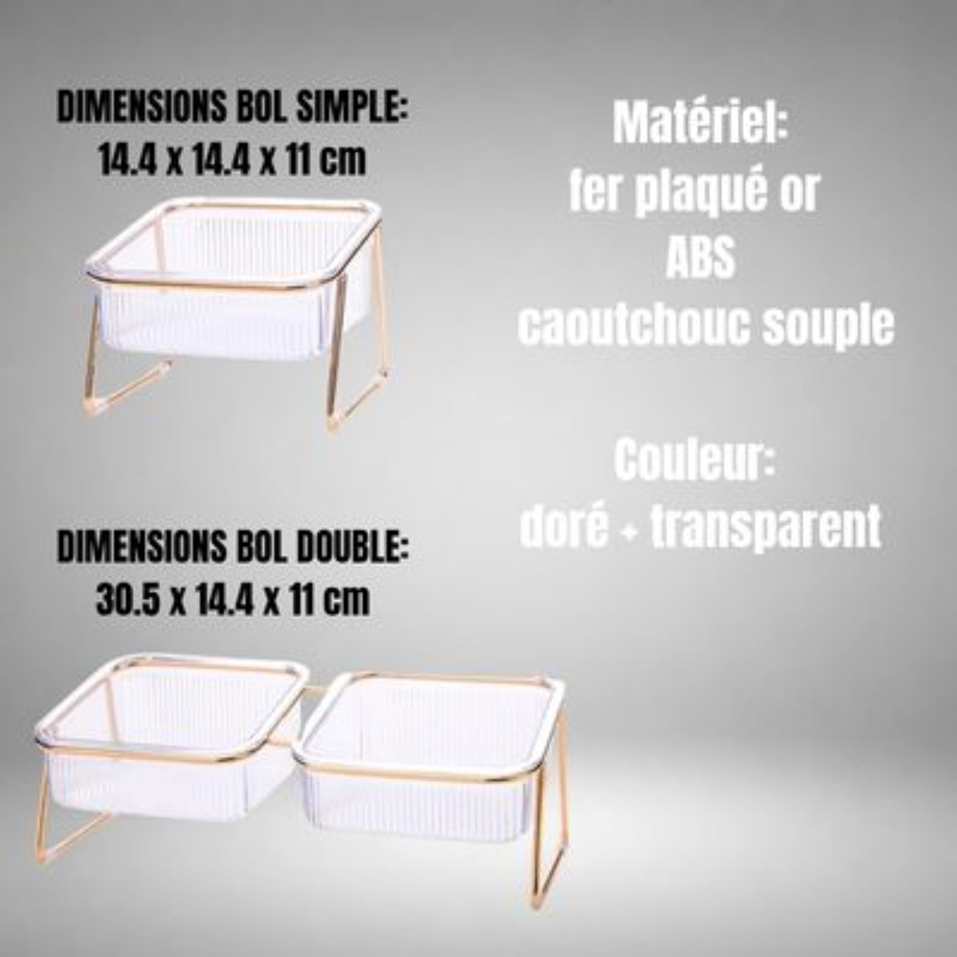 dimensions gamelle surlevée nobowl 18,5 cm