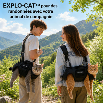 EXPLO-CAT™ — Sac de transport pour chat en randonnée avec son compagnon