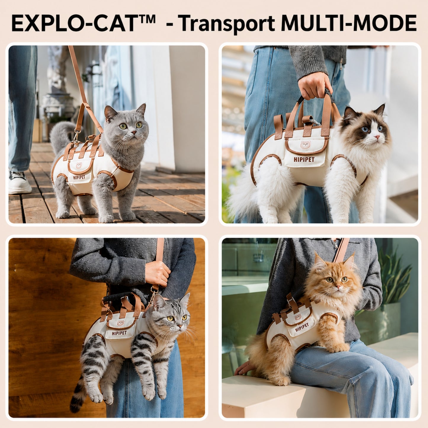 EXPLO-CAT™ — Transport multi-mode à la main, à l'épaule, dans le dos