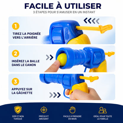 lanceur de balles pounce-ball facile à utiliser pour votre chat