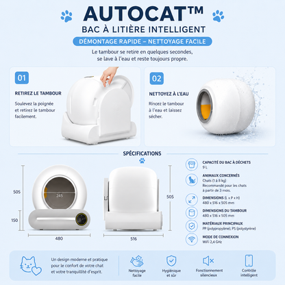 autocat litière nettoyage bac