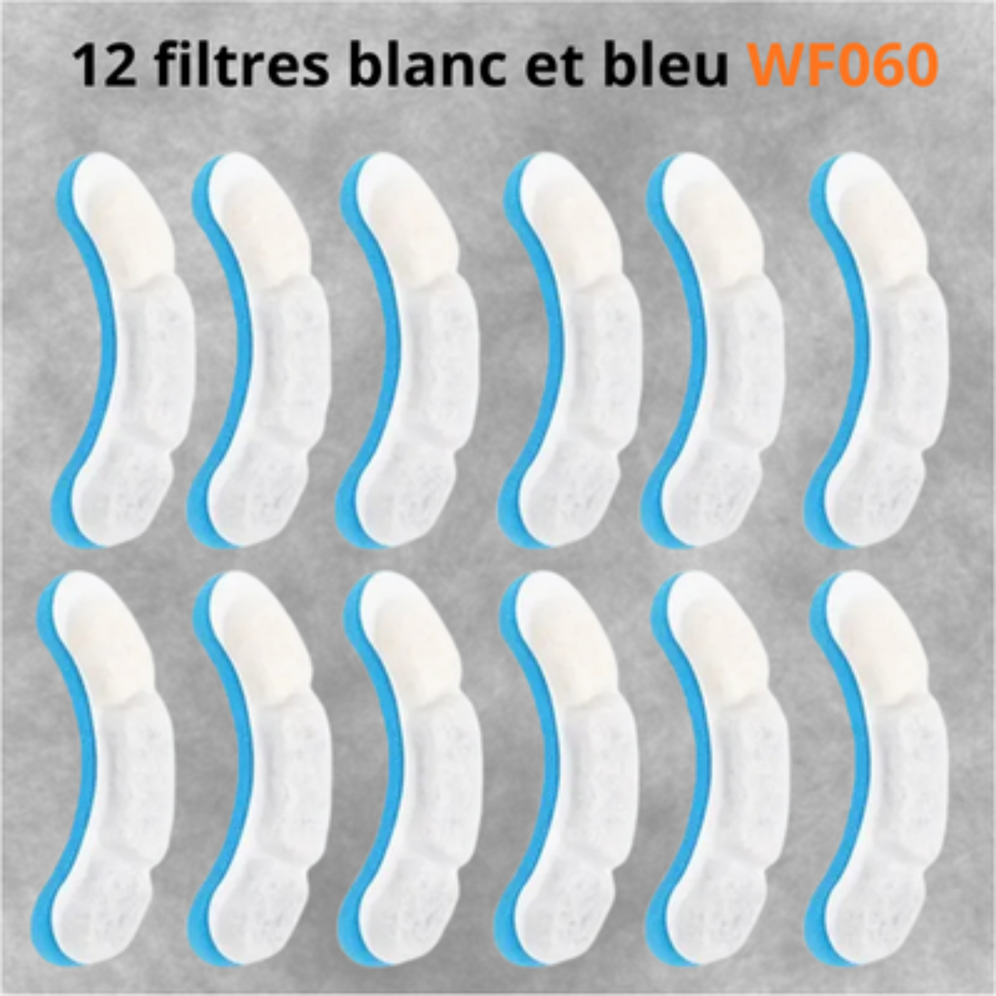 lot de 12 filtres blus pour fontaine pour chats