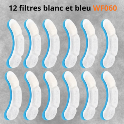 lot de 12 filtres blus pour fontaine pour chats