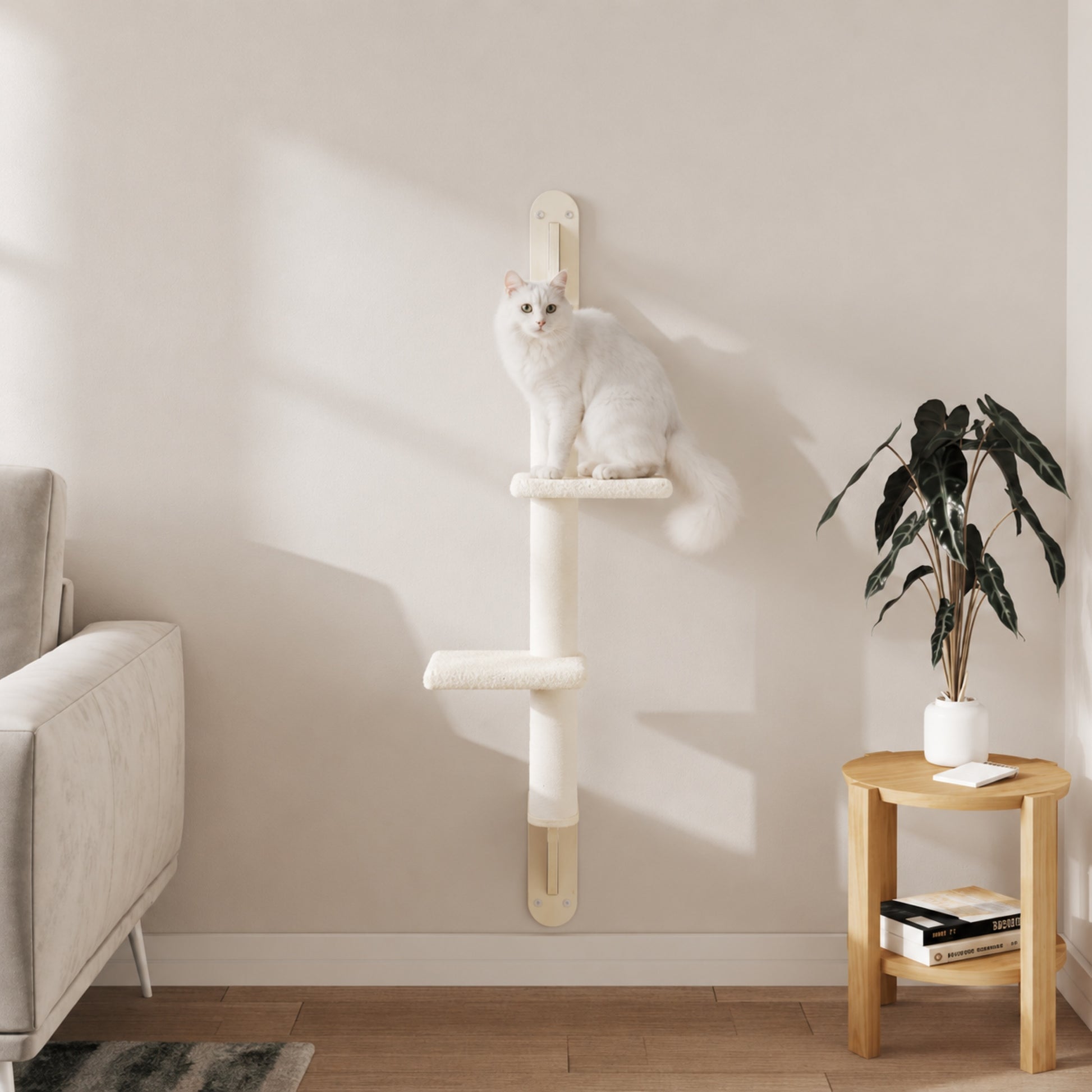 installation facile de l'arbre à chat minimaliste