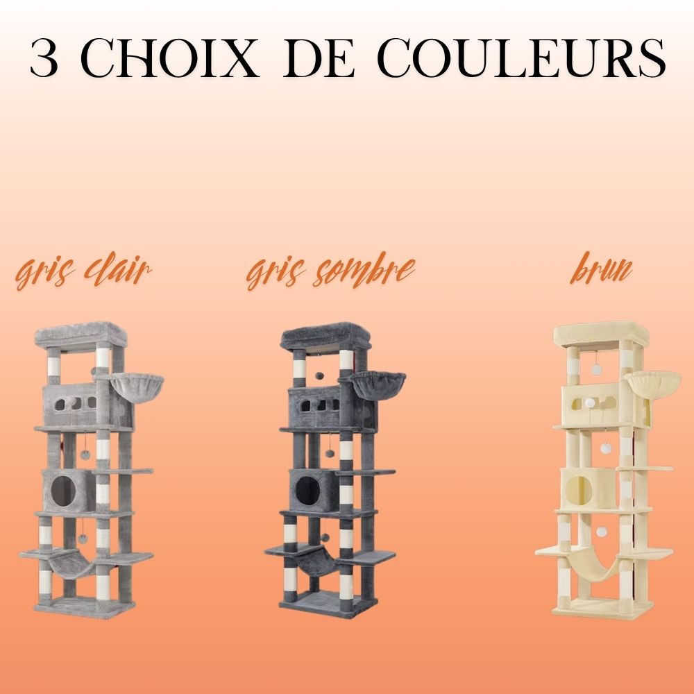 Caractéristiques techniques de l'arbre à chat XXL OLYMPUS TOWER™ 170cm
