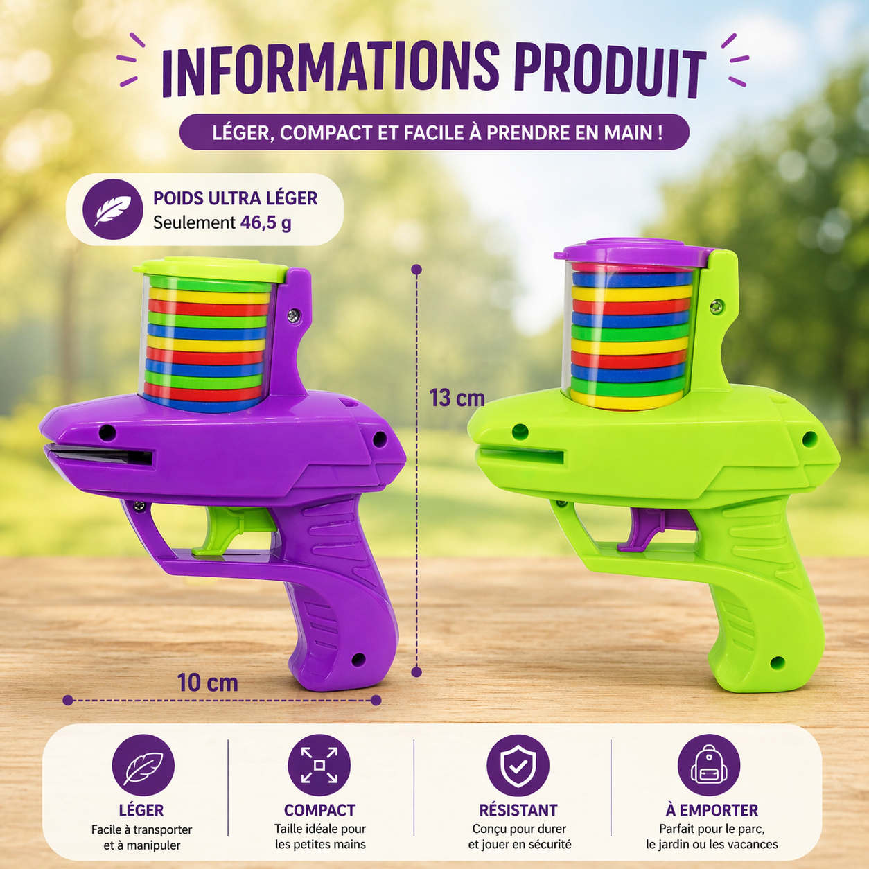 information du pistolet jouet pour chats