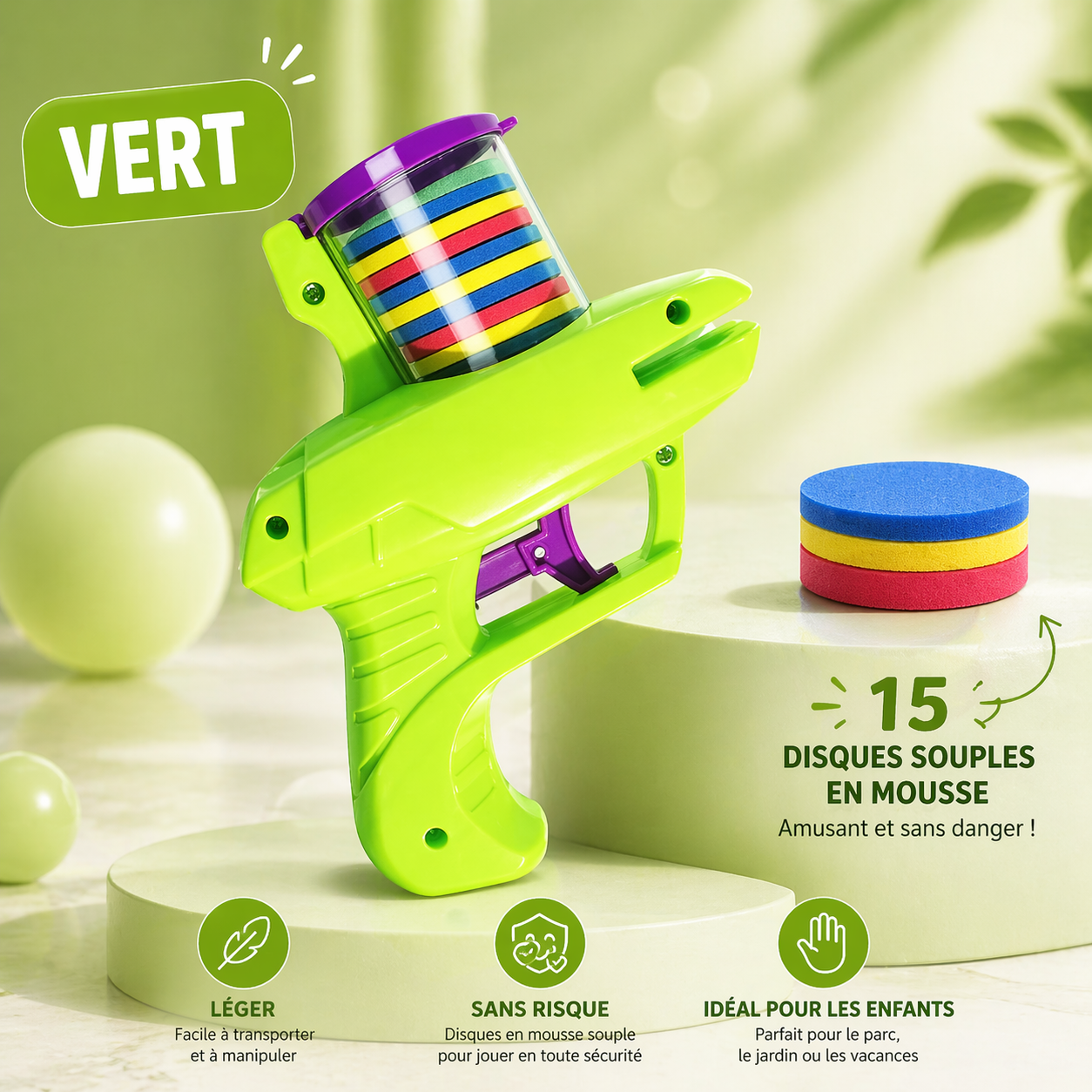 pistolet jouet  vert