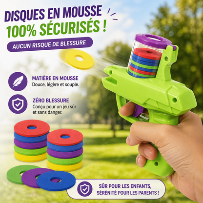 pistolet jouet vert sécurisée