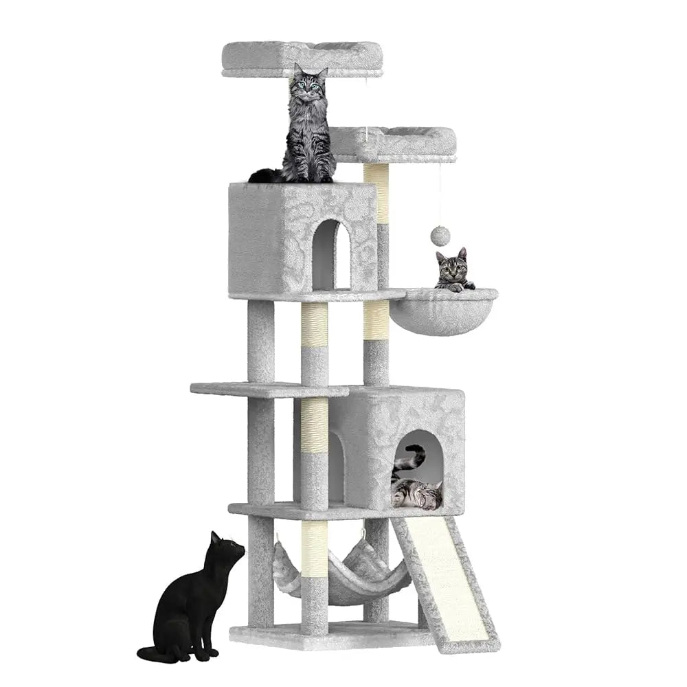 présentation arbre à chat xxl gris clair