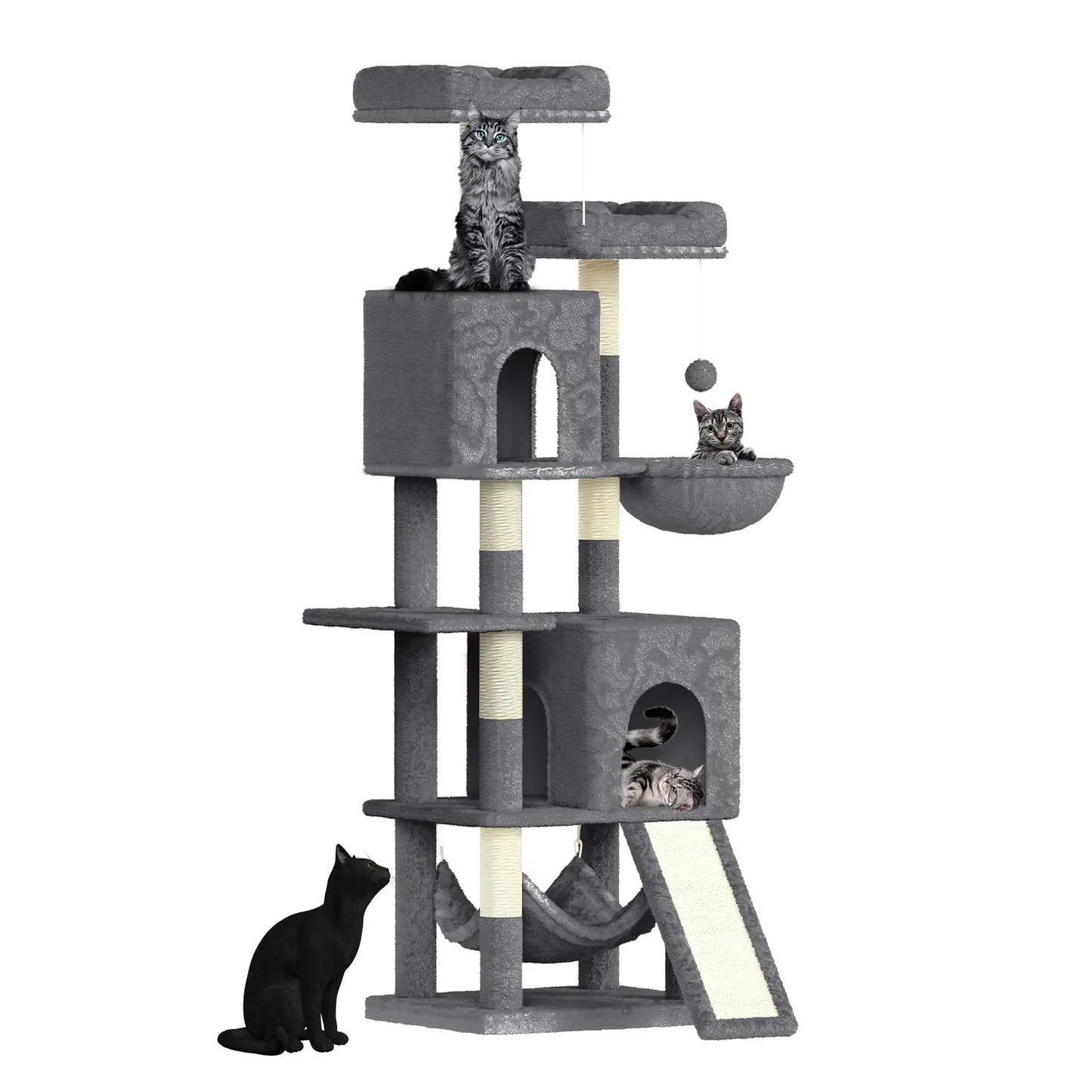 présentation arbre à chat xxl gris foncé