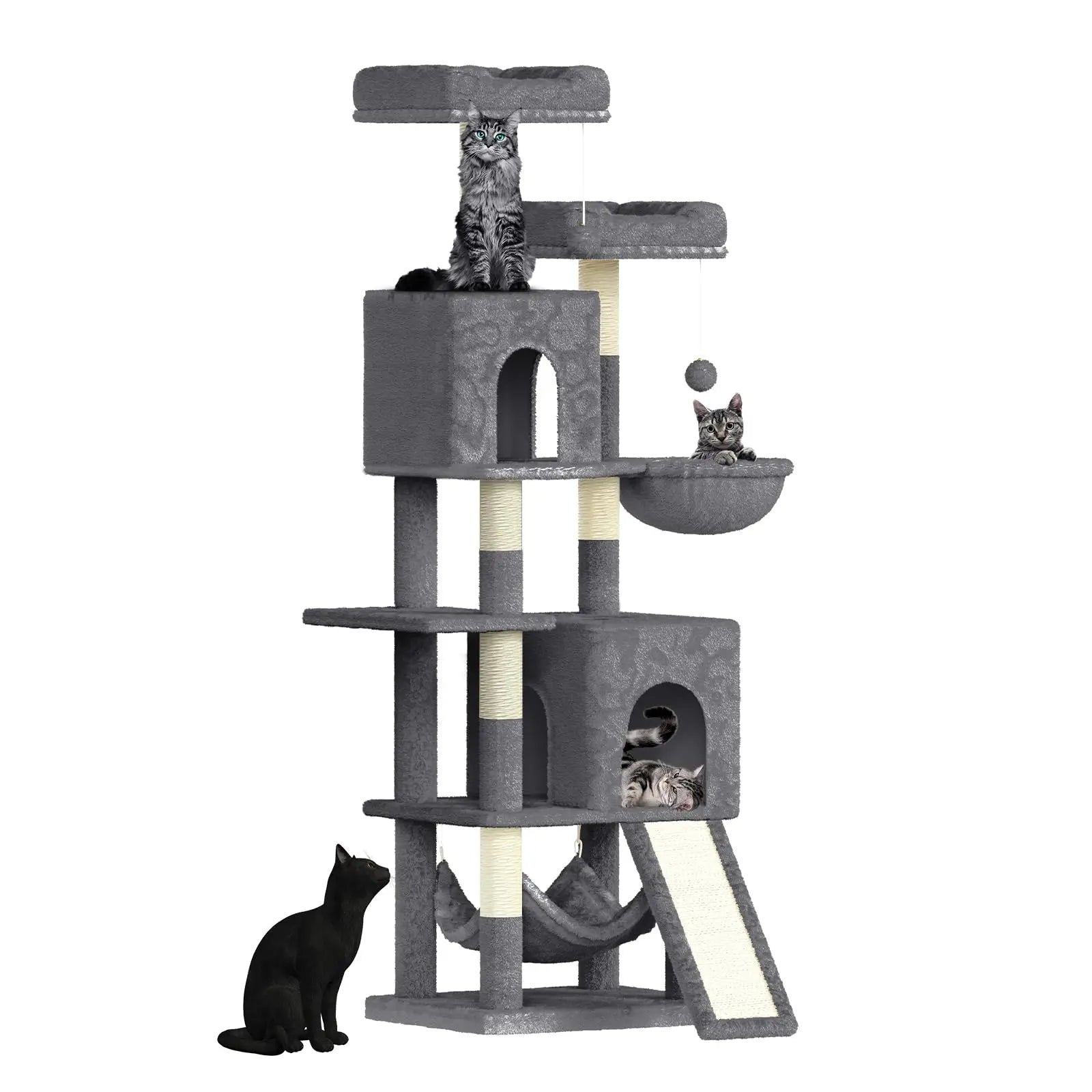 présentation arbre à chat xxl gris foncé