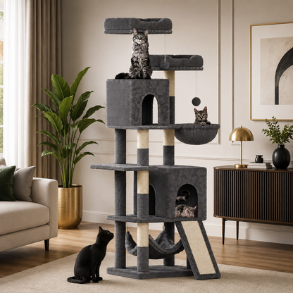  présentation arbre à chat xxl gris foncé Ascendia-lounge