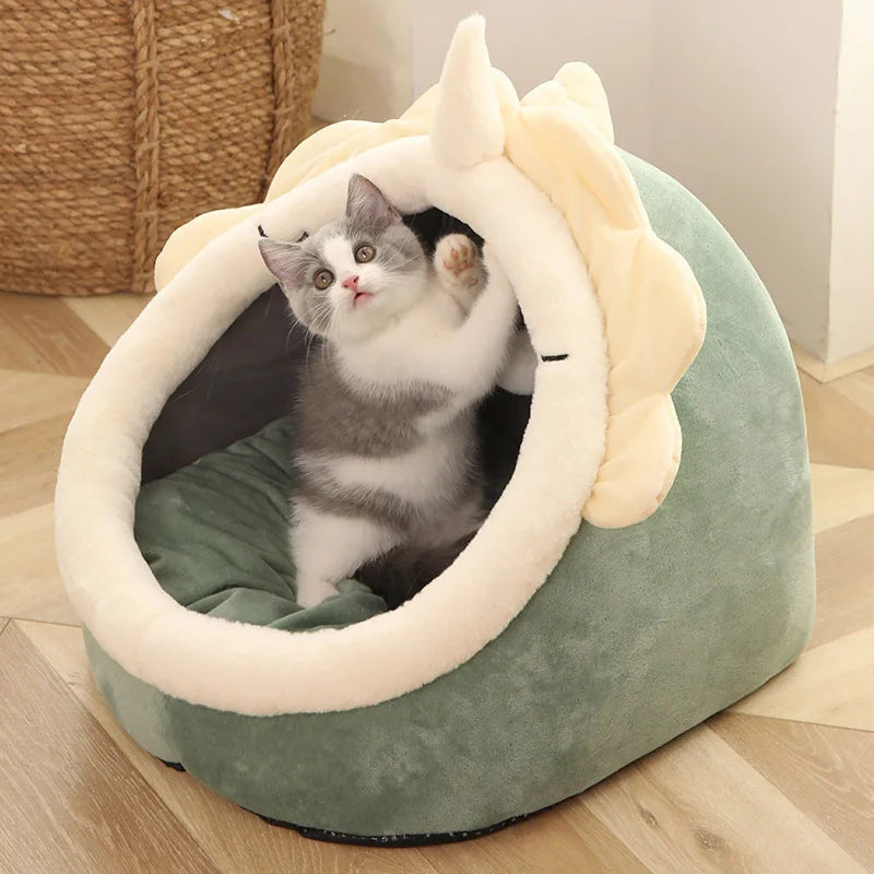 nid douillet vert pour chat
