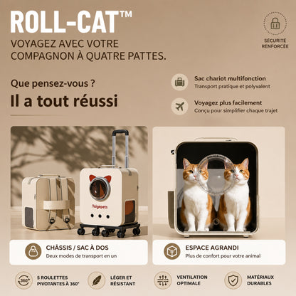ROLL-CAT™ — Avis clients valise de transport pour chat avec espace intérieur