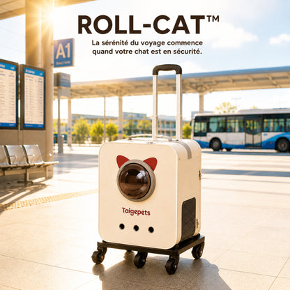 ROLL-CAT™ — Valise de transport pour chat en gare voyage serein