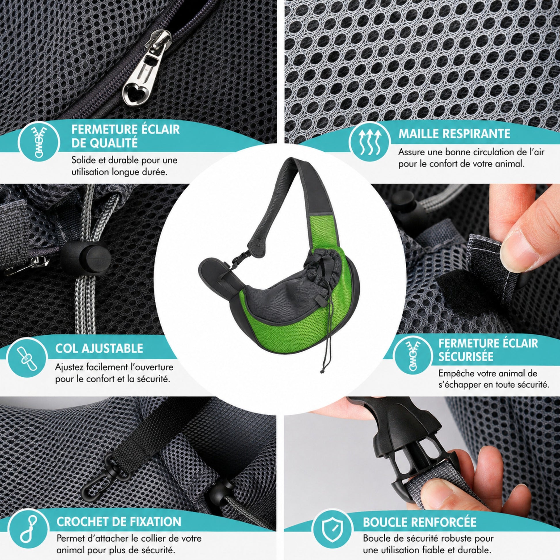 SWING-CAT™ — Sac bandoulière confortable et respirant pour chat et chien