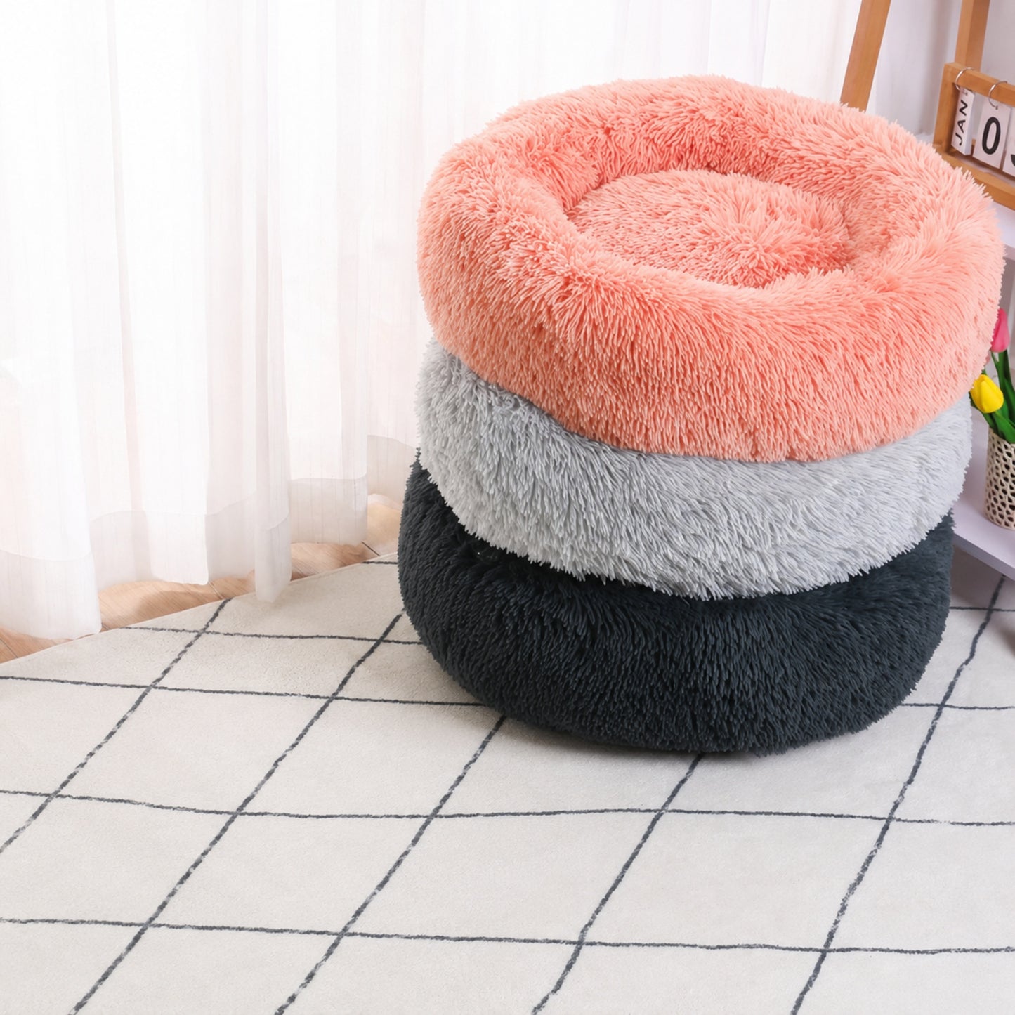 Coloris disponibles du panier TOPCONFORT™ — saumon, gris foncé, gris clair