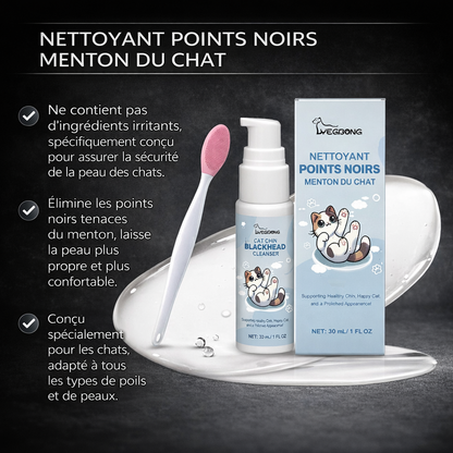 vision du produit avec ses avantages sur la peau du chat